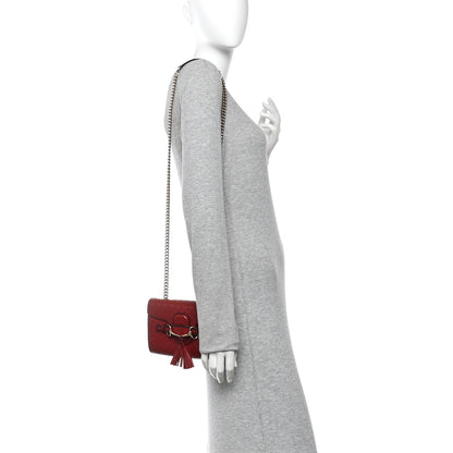 Gucci Soft Microguccissima Mini Emily Chain Shoulder Bag Rosso 2 of 10