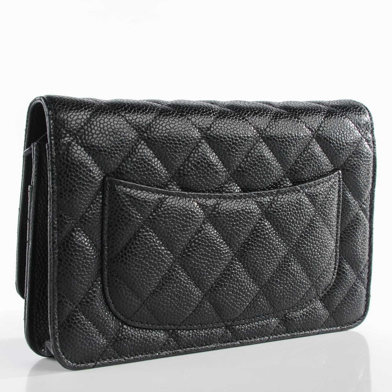 Chanel Caviar Quilted Wallet On Chain WOC Black 3 of 9