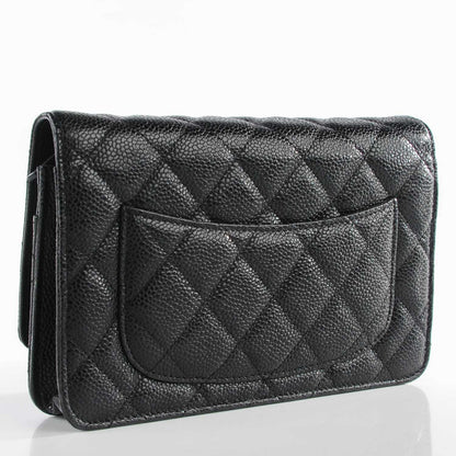 Chanel Caviar Quilted Wallet On Chain WOC Black 3 of 9