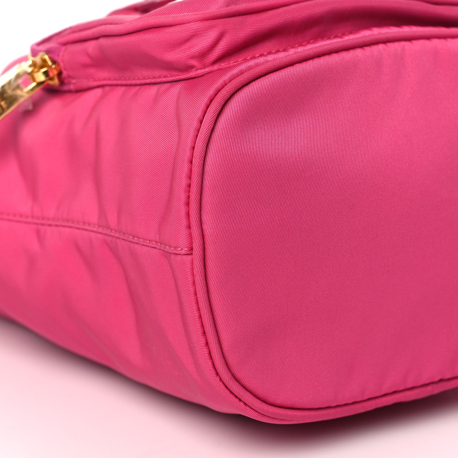 Prada Saffiano Tessuto Nylon Mini Bucket Crossbody Bag Pink 7 of 8