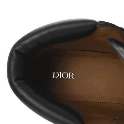 Christian Dior Oblique Calfskin Mens Explorer II Buckle Hiking Boots 44 Black Blue 8 of 9