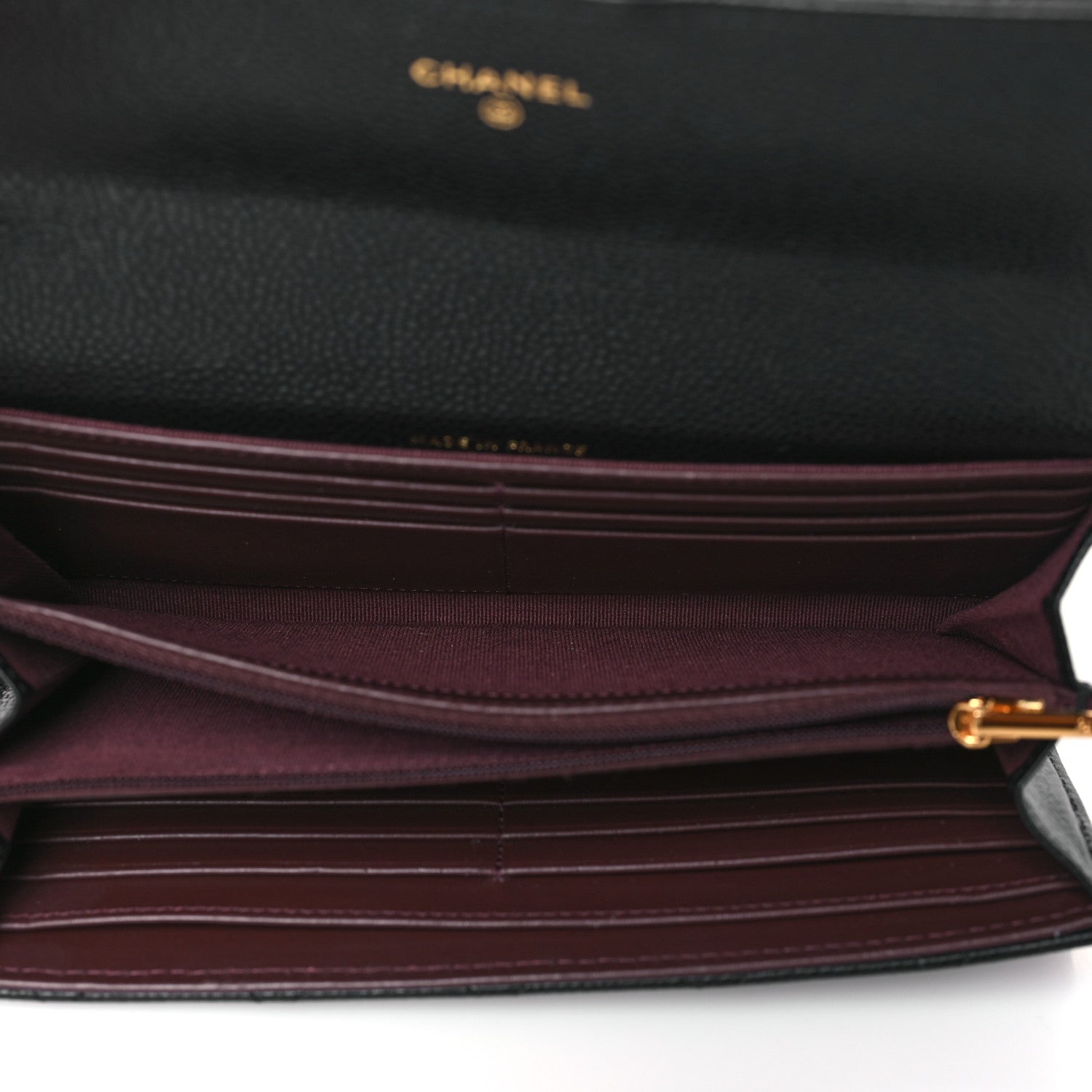 Chanel Caviar Quilted Long Flap Wallet Black 5 of 8