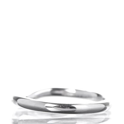 Tiffany Platinum Diamond Elsa Peretti Curved Wedding Band Ring 51 5.75 3 of 5