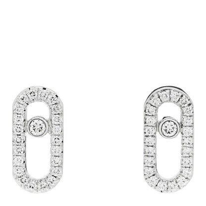 Messika 18K White Gold Diamond Move Uno Earrings 1 of 7