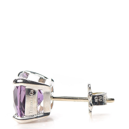 Tiffany Sterling Silver Amethyst Sparklers Stud Earrings 4 of 5