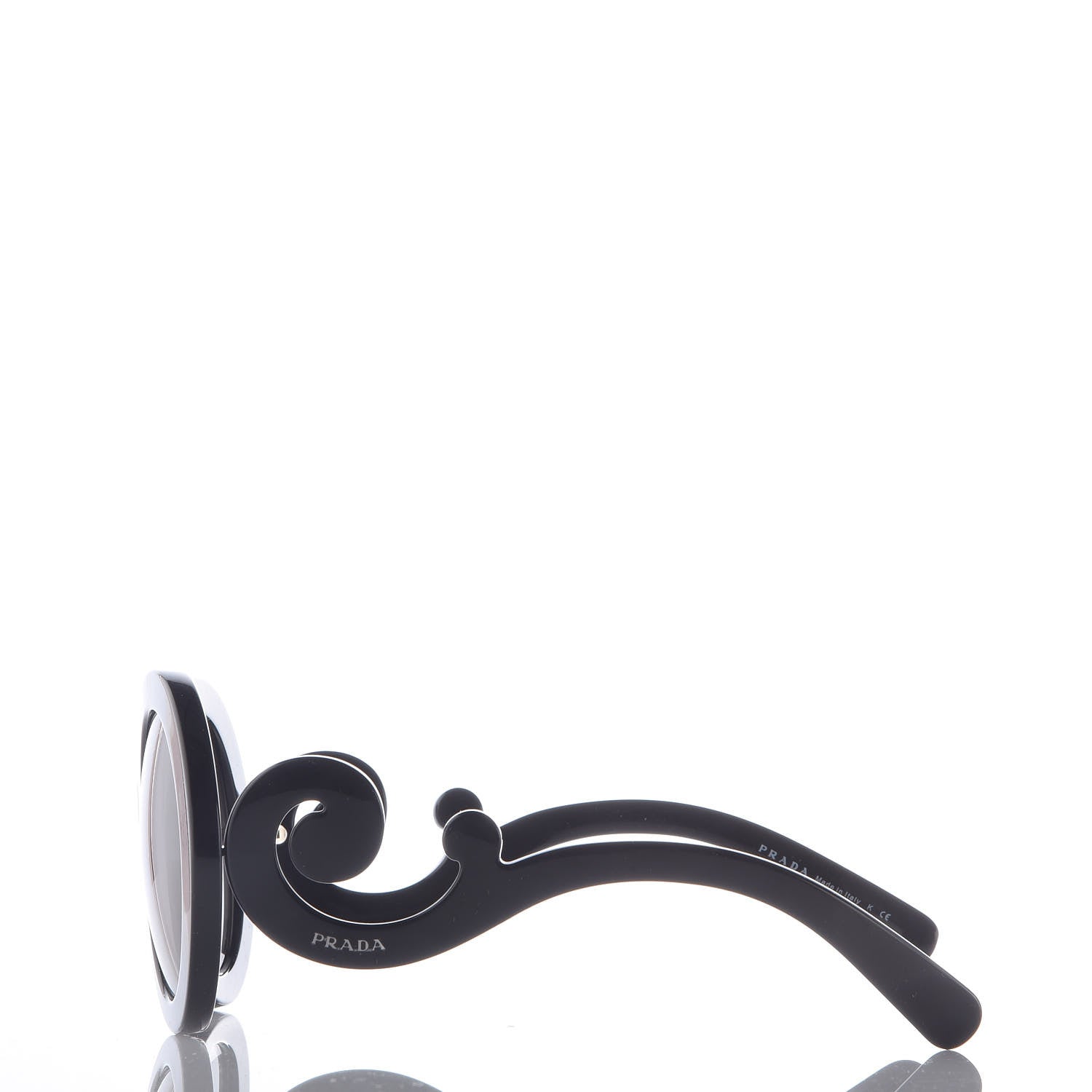 Prada Baroque Sunglasses SPR 27N Black 3 of 7