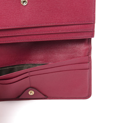 Fendi Vitello Elite Continental Wallet Rosso Scuro Ciliegia 9 of 11