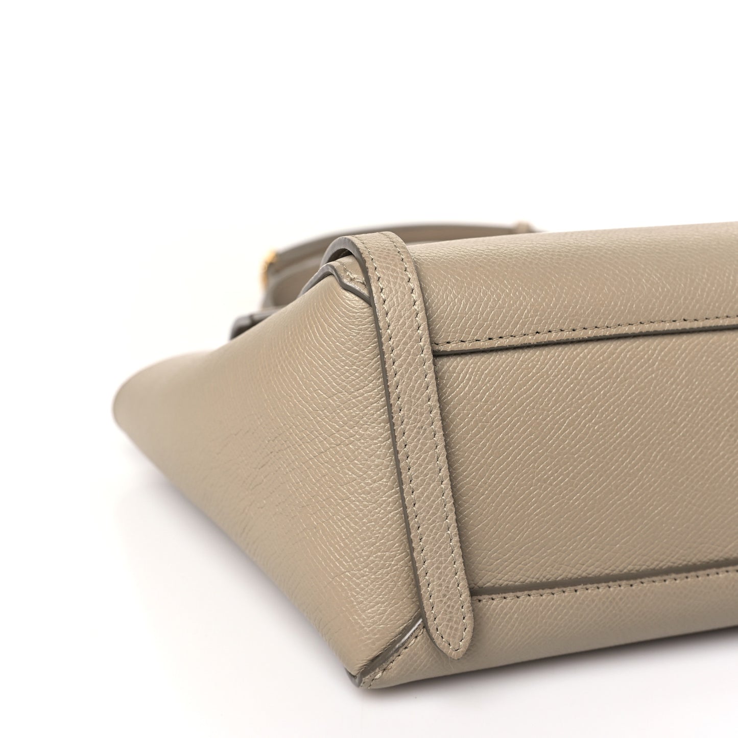 Grained Calfskin Nano Belt Bag Light Taupe