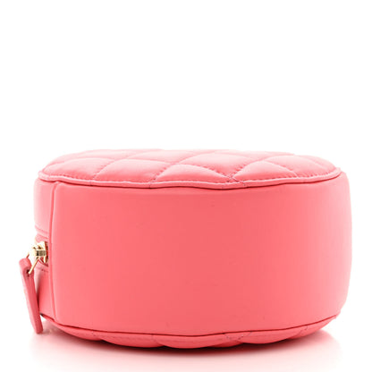Chanel Lambskin Quilted Round Pearl Crush Clutch With Chain Pink 4 of 11