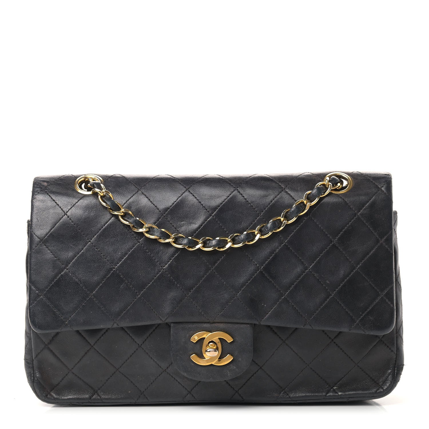 Chanel Lambskin Quilted Medium Double Flap Black 1 of 20