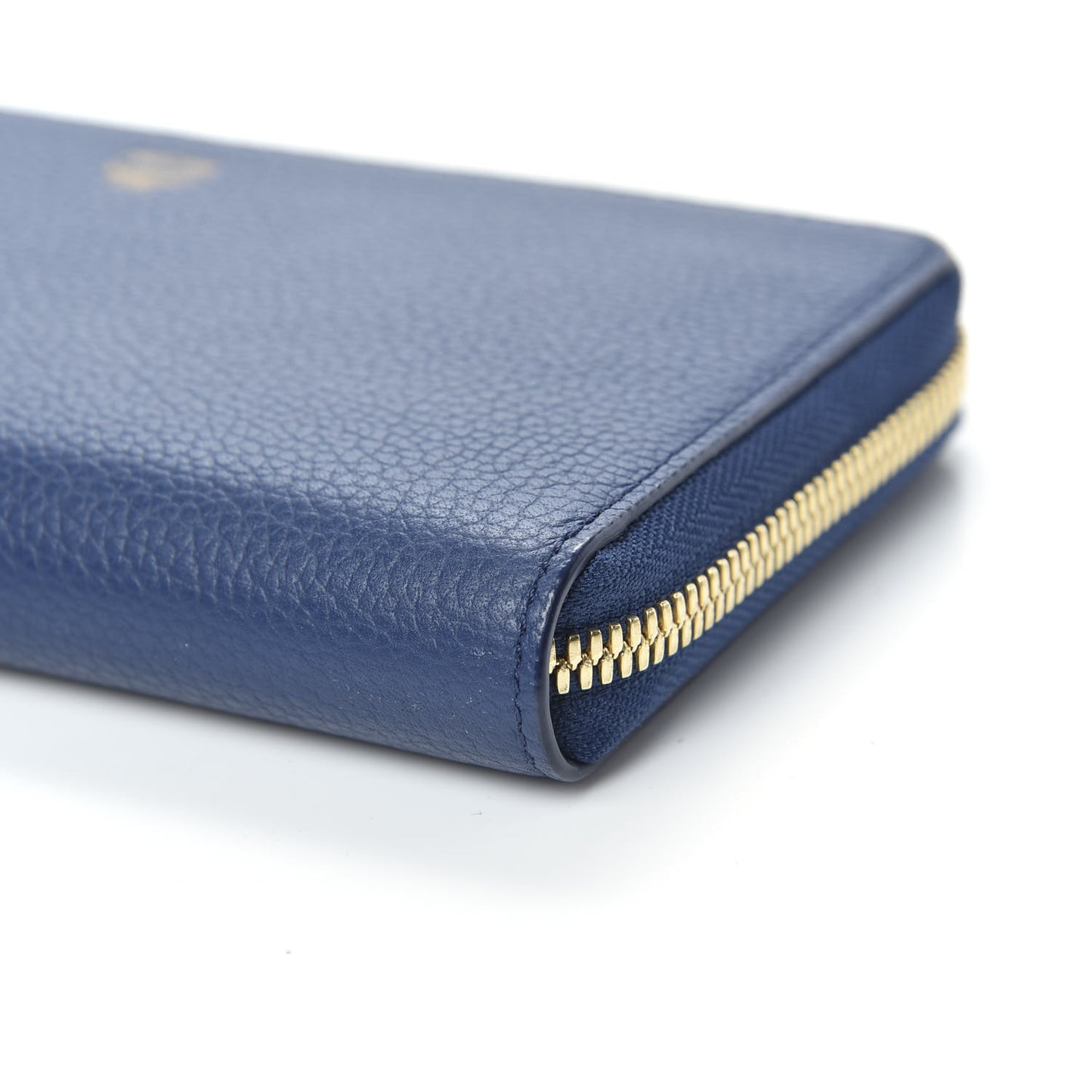 Calfskin Fontanellas Park Avenue Milla Zip Around Wallet Navy Blue