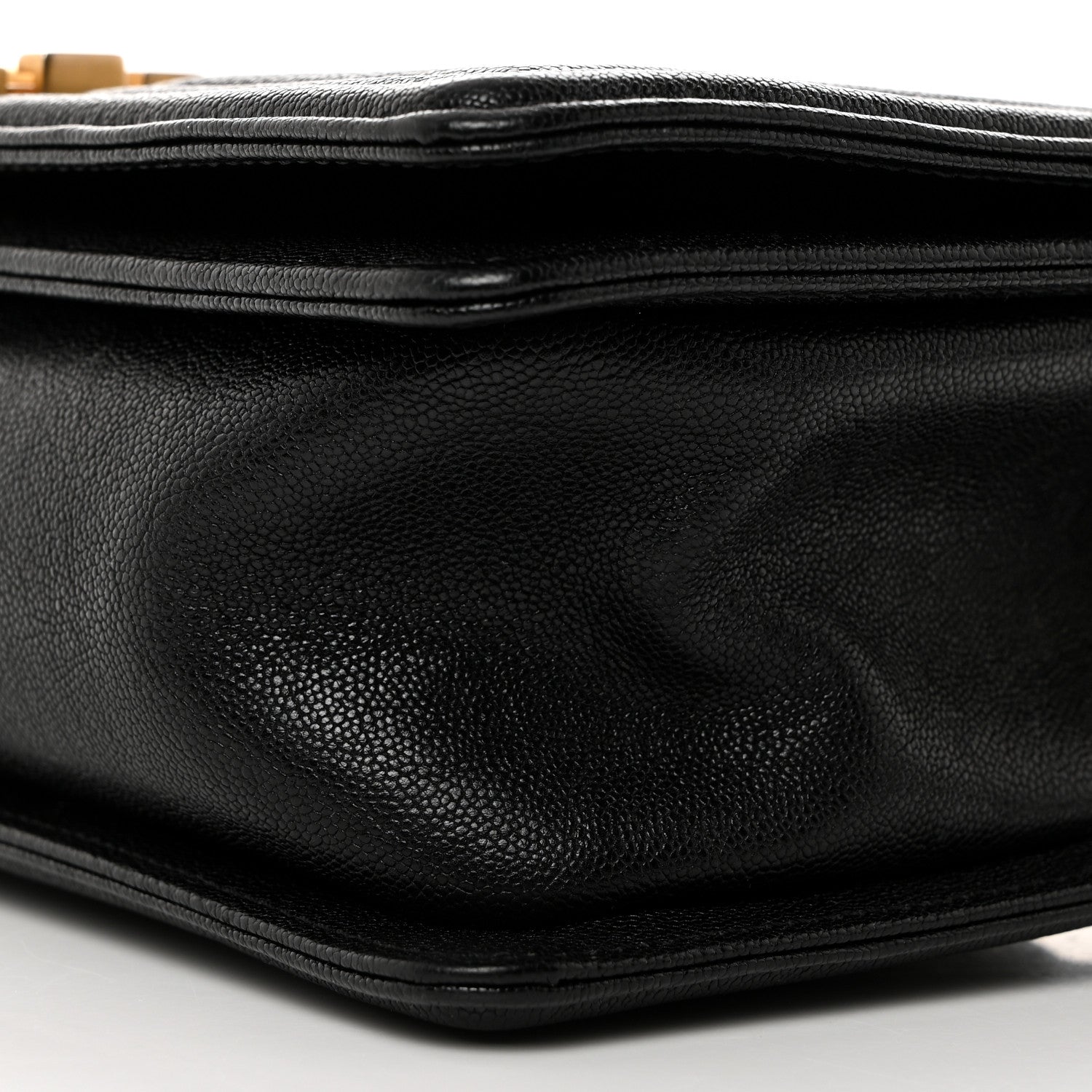 Chanel Caviar Chevron Quilted Medium Boy Flap Black 10 of 10