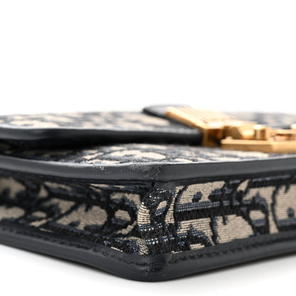 Christian Dior Oblique DiorAddict Wallet On Chain Clutch Navy Blue 9 of 15