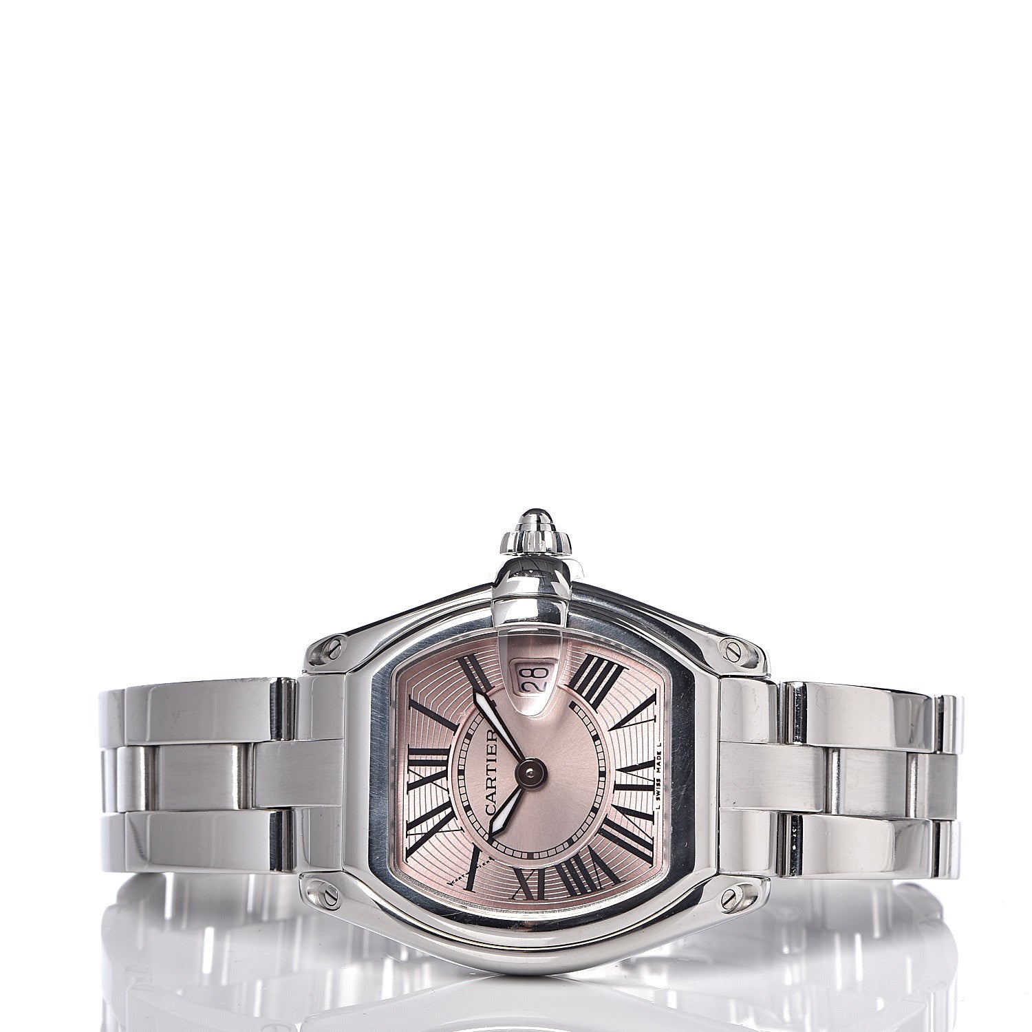 Cartier Stainless Steel 31mm Roadster Quartz Watch Pink 3 of 6