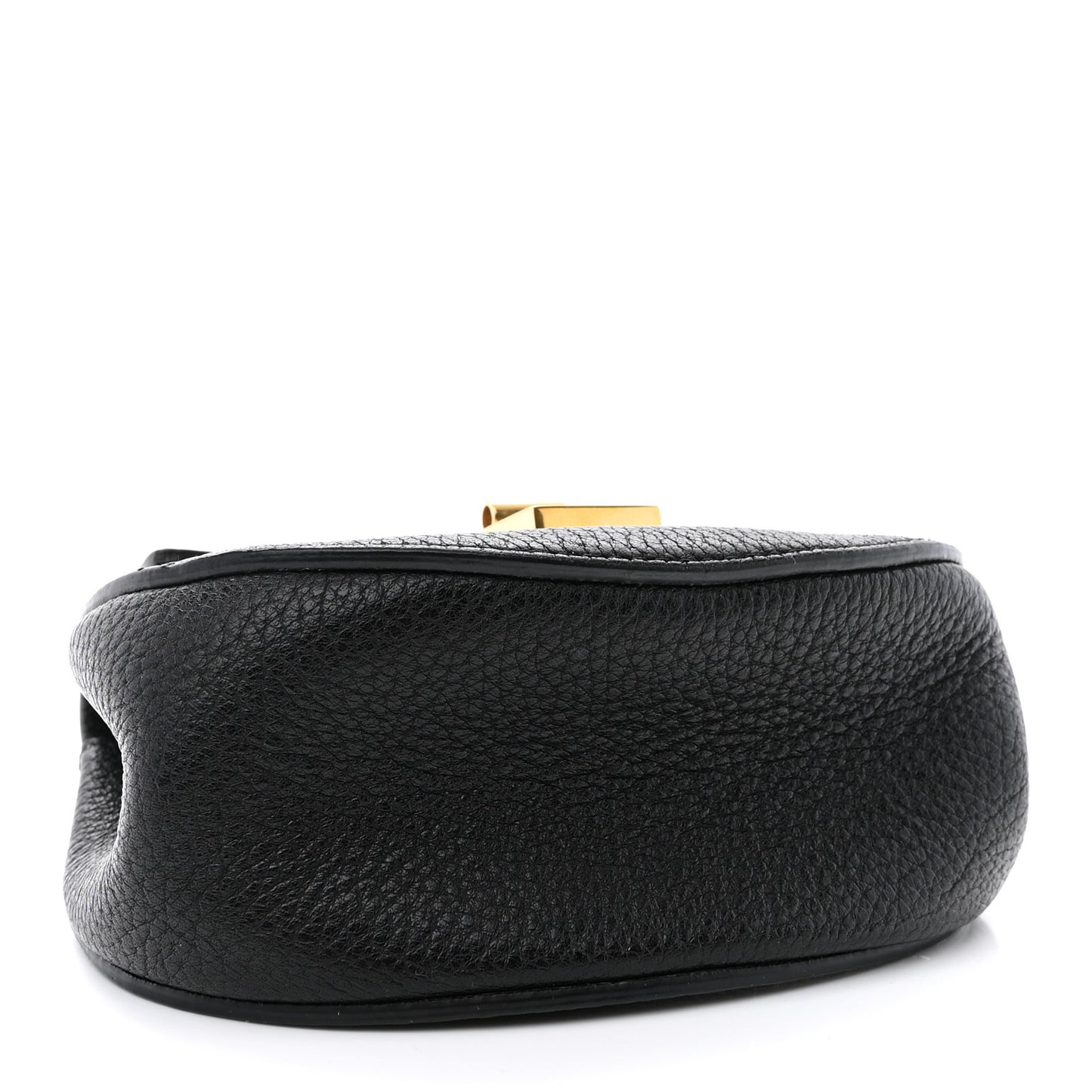 Grained Lambskin Nano Drew Shoulder Bag Black
