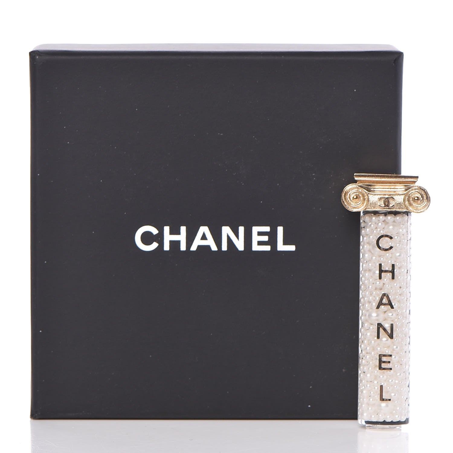 Chanel Pearl Ancient Greek Column Brooch Gold 5 of 5