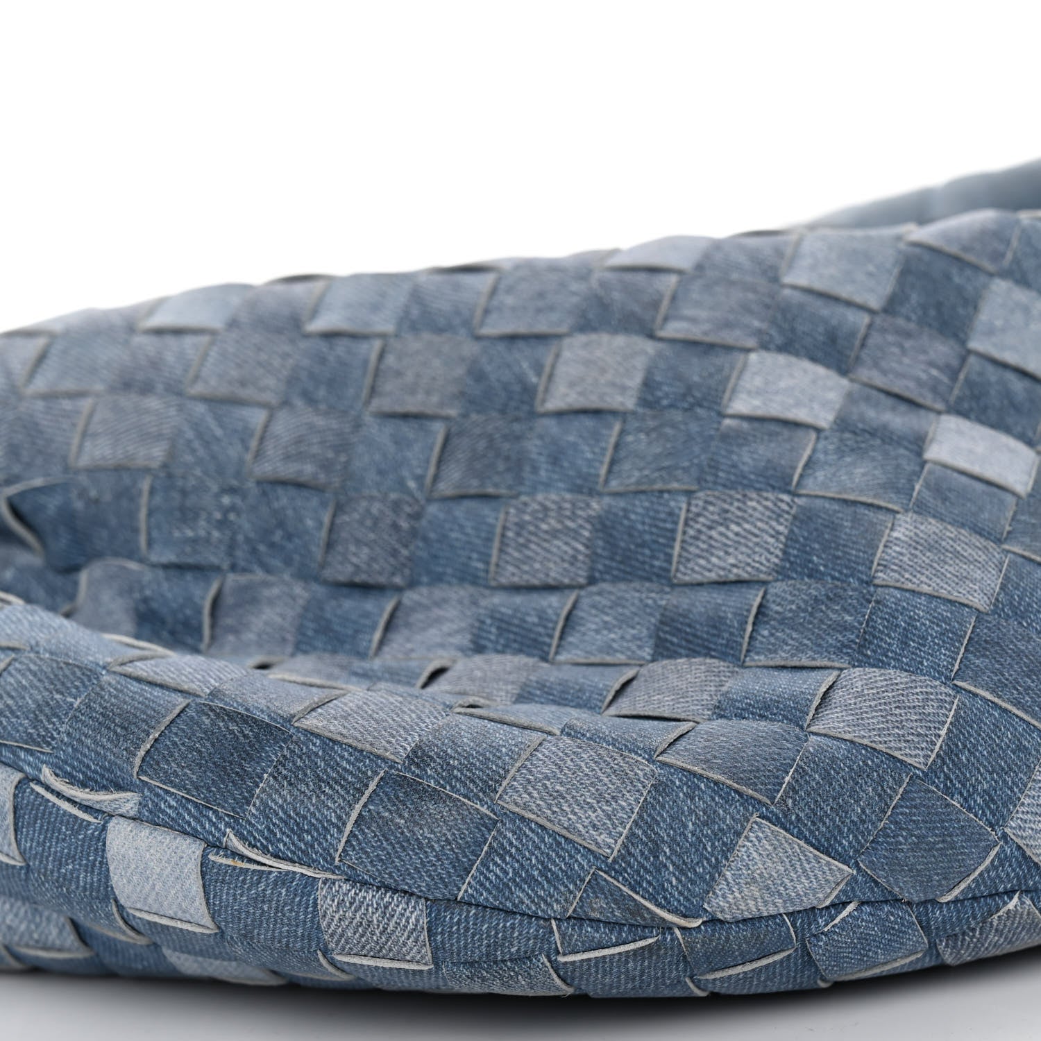 Bottega Veneta Nappa Denim Effect Intrecciato Teen Jodie Hobo Denim 8 of 9