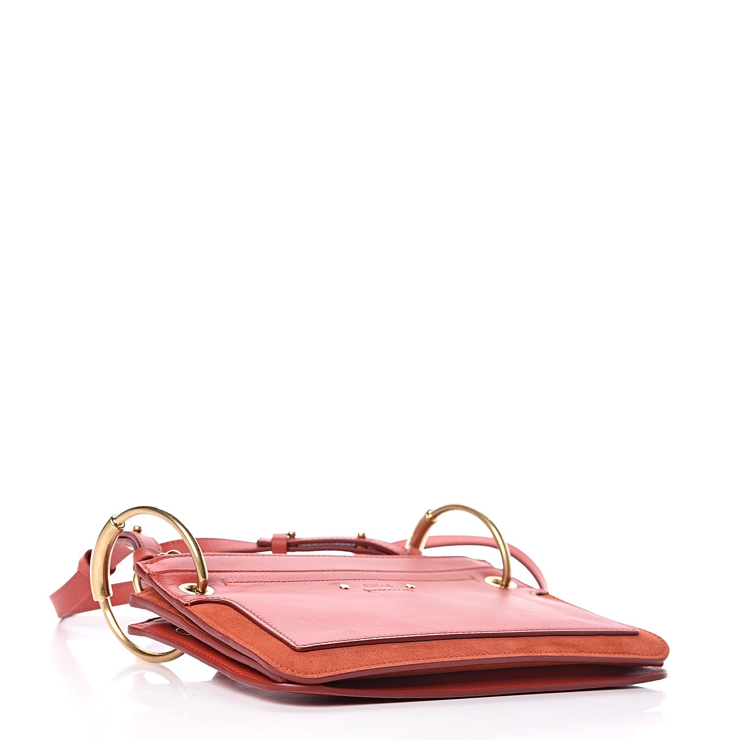 Chloe Calfskin Suede Mini Roy Bag Earthy Red 4 of 11
