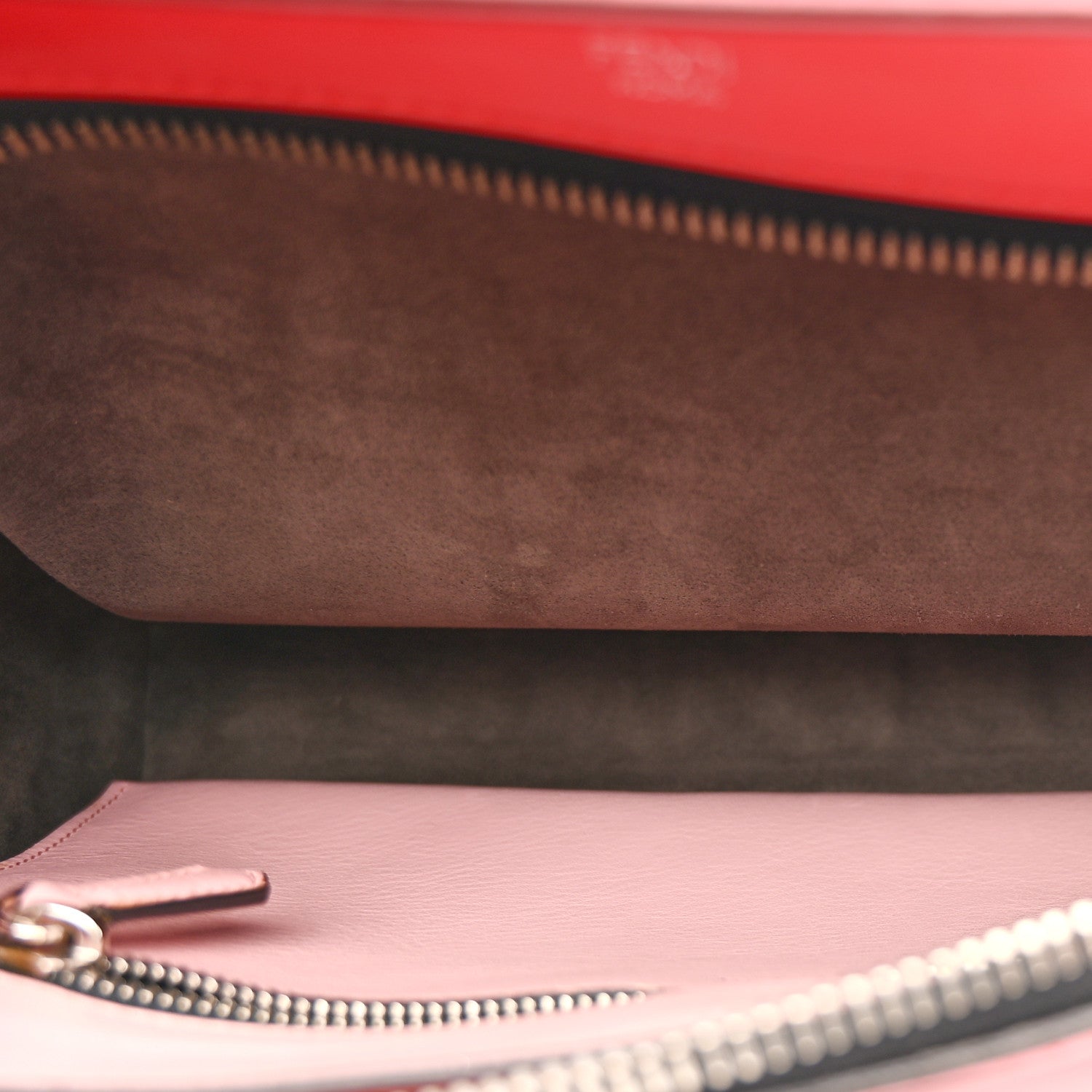 Fendi Vitello Baltico Dolce Shiny Nappa Lace Up DotCom Satchel Red 6 of 12