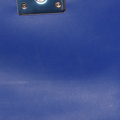 Chanel Patent Calfskin Quilted Small Plexiglass Boy Flap Blue 14 of 15