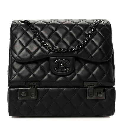 Chanel Lambskin Quilted Cockpit Flap Bag Black 1 of 12