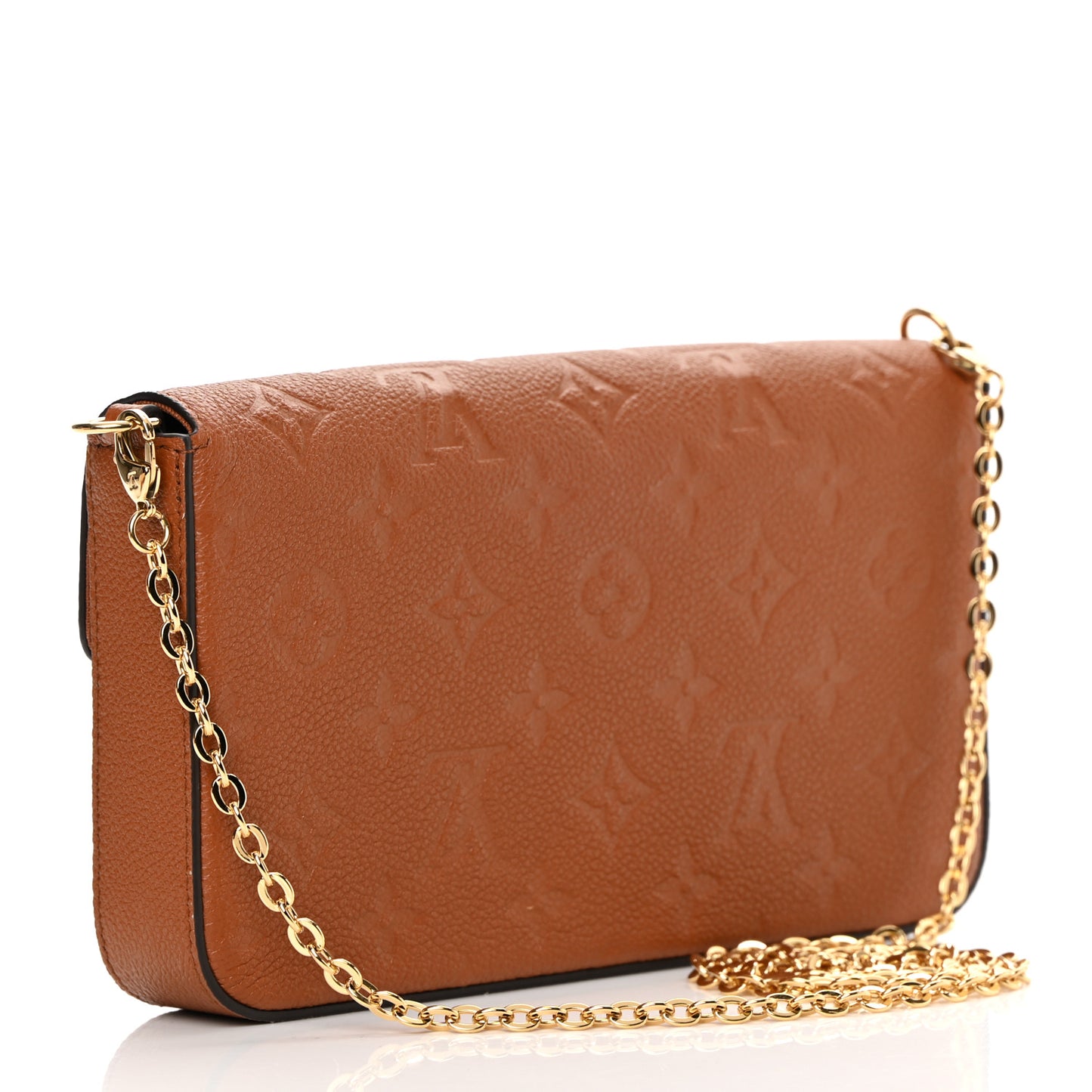 Empreinte Pochette Felicie Chain Wallet Cognac