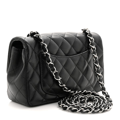 Chanel Lambskin Quilted Mini Rectangular Flap Black 3 of 11