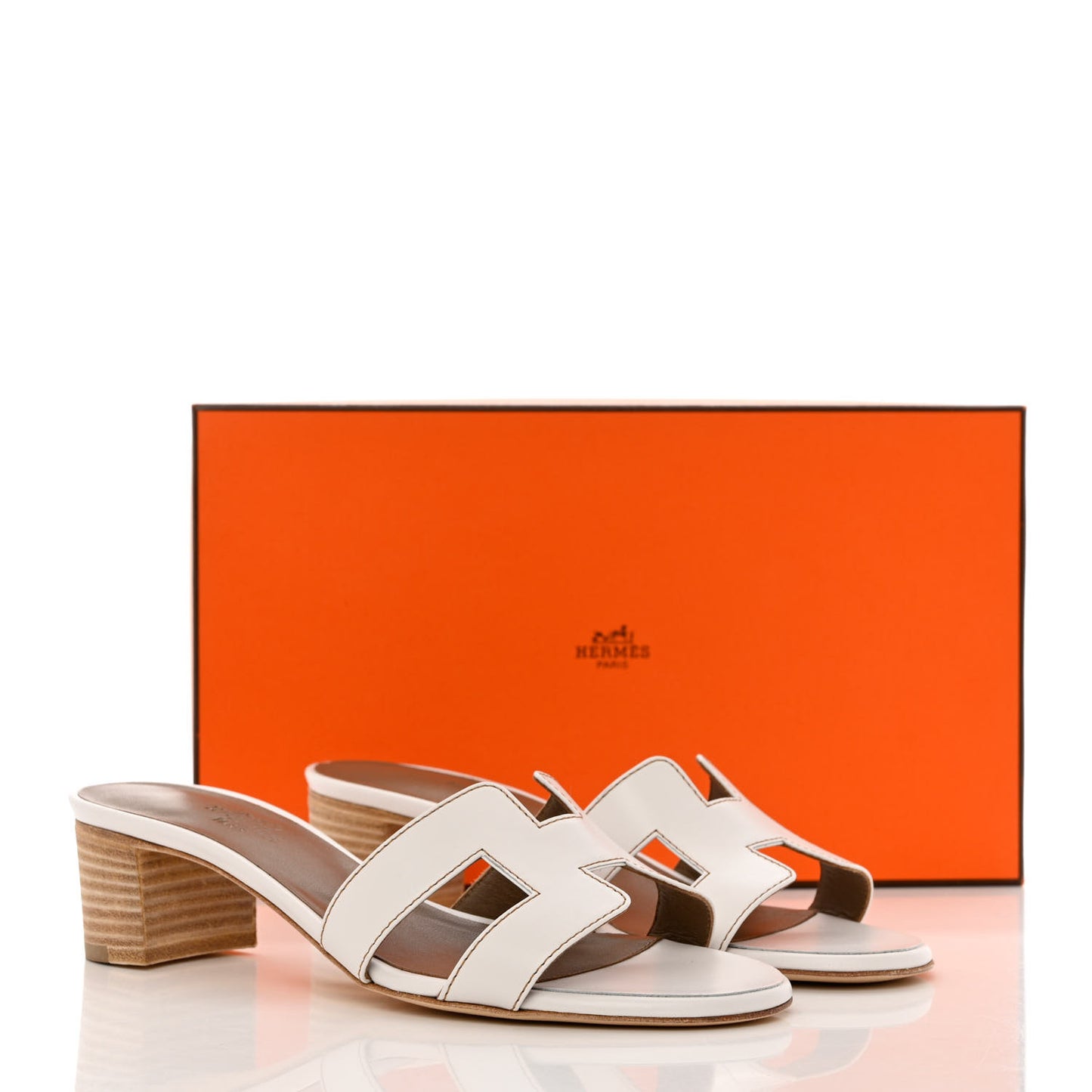 Calfskin Oasis Sandals 36 White