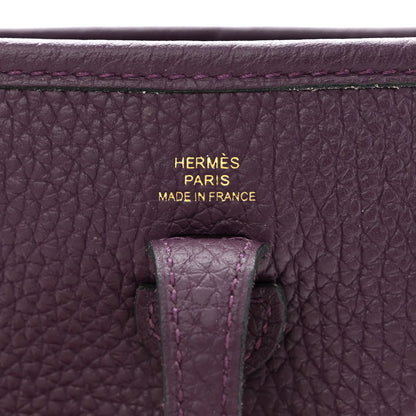 Hermes Taurillon Clemence Amazone Evelyne TPM Cassis Rouge Grenat 6 of 10