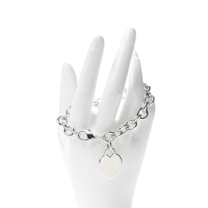 Tiffany Sterling Silver Heart Tag Charm Bracelet 2 of 5