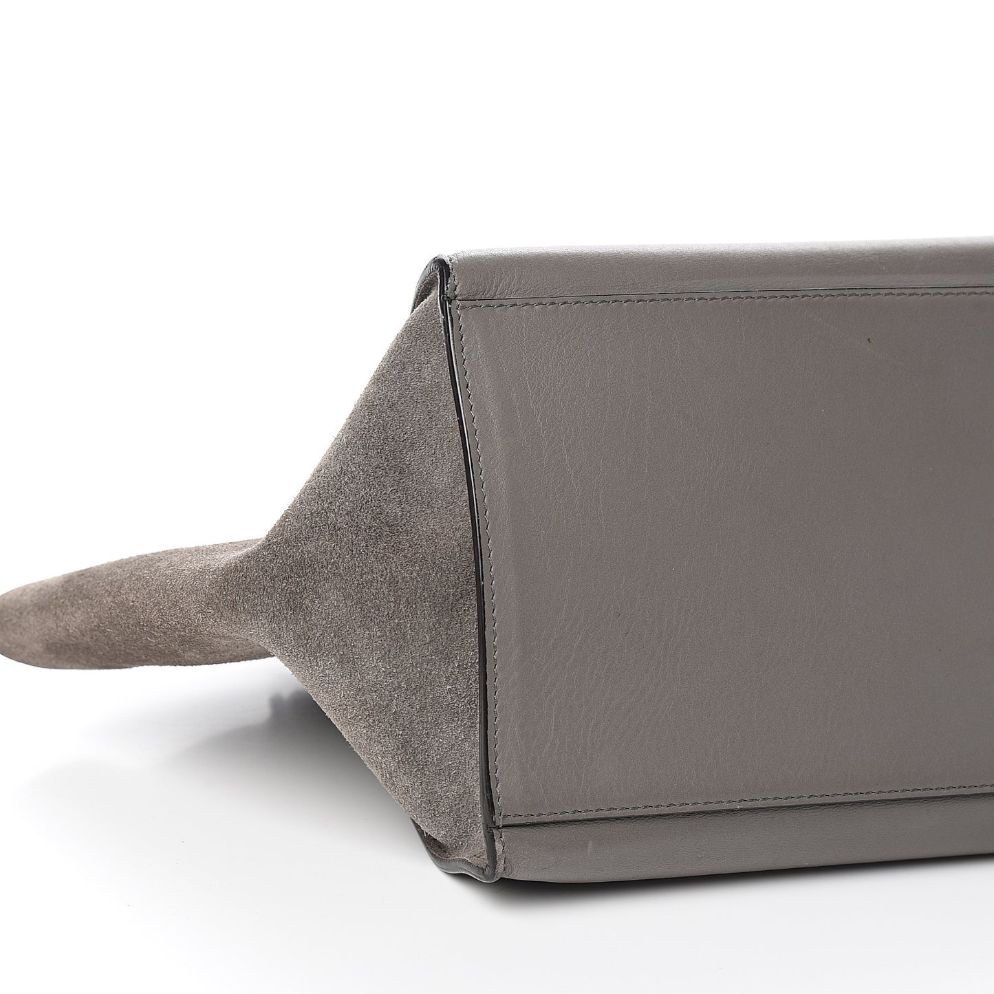 Crocodile Embossed Nubuck Medium Trapeze Grey