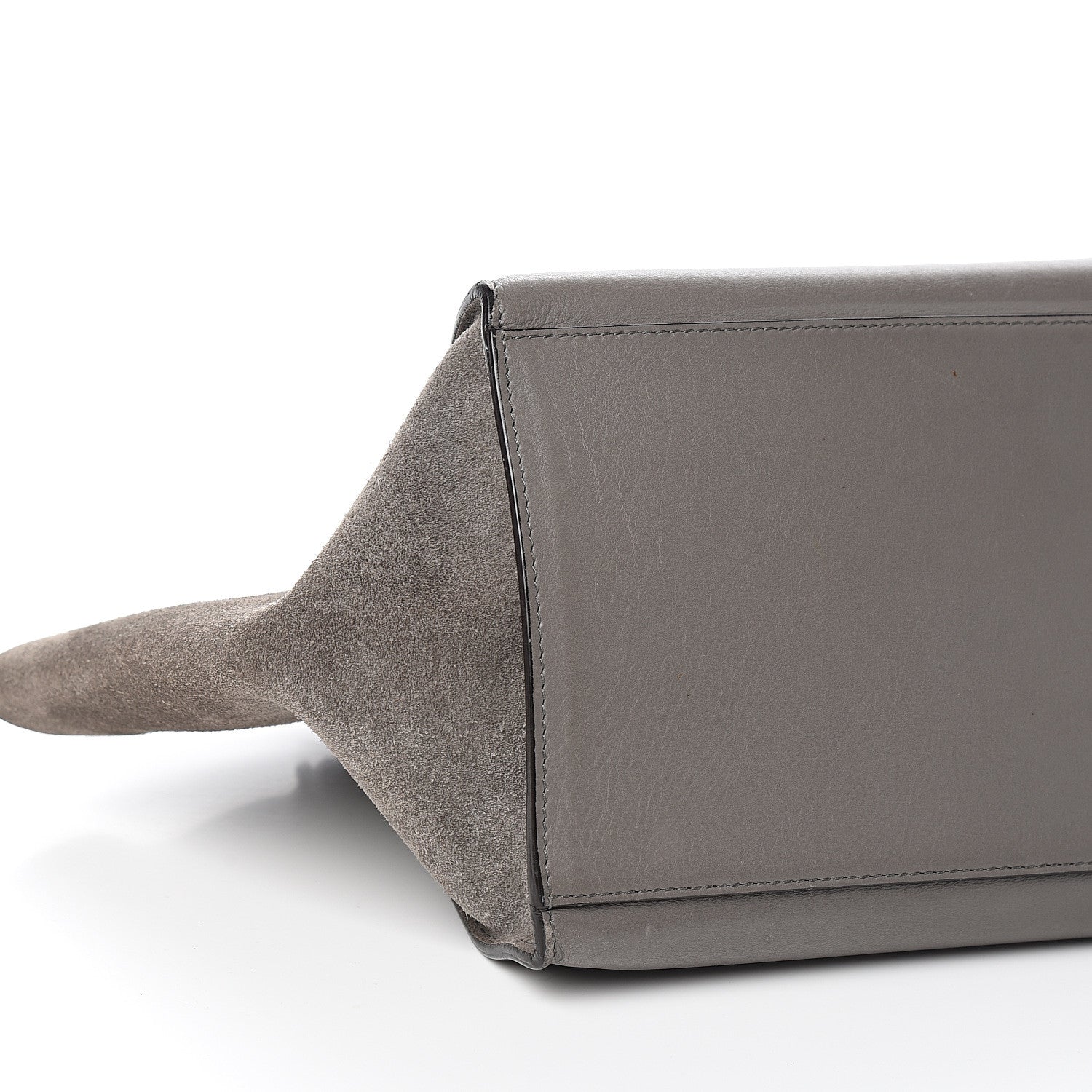 Celine Crocodile Embossed Nubuck Medium Trapeze Grey 8 of 12