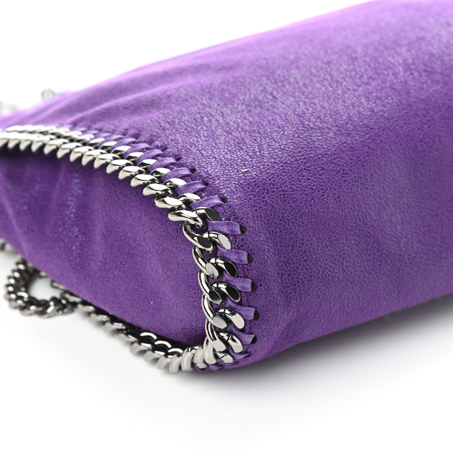 Shaggy Deer Mini Falabella Fold Over Tote Bright Purple