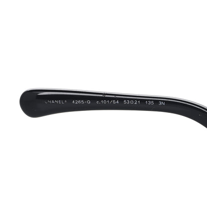 Chanel Metal Calfskin Round Chain Sunglasses 4265-Q Black 5 of 7