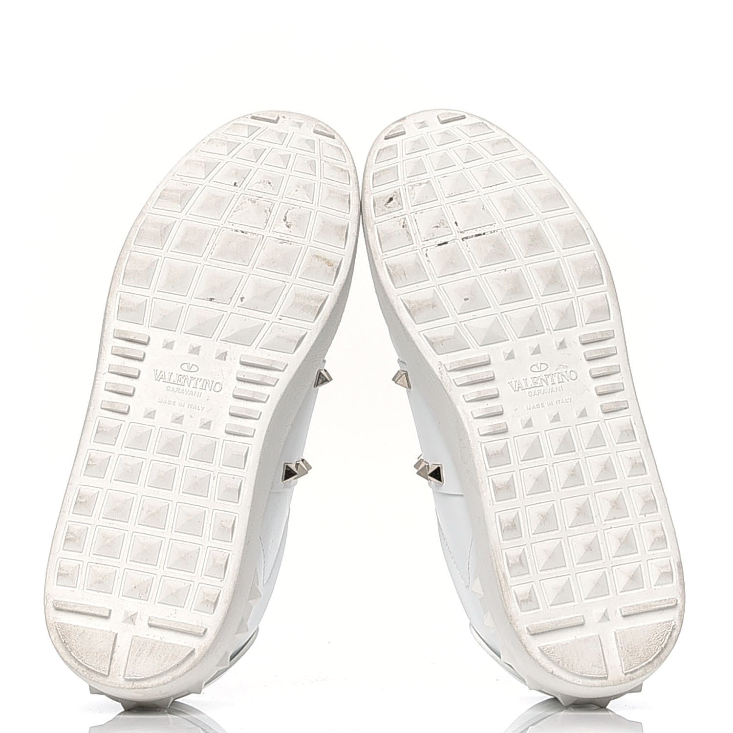 Valentino Garavani Calfskin Rockstud Untitled Open Sneakers 38 White 4 of 8