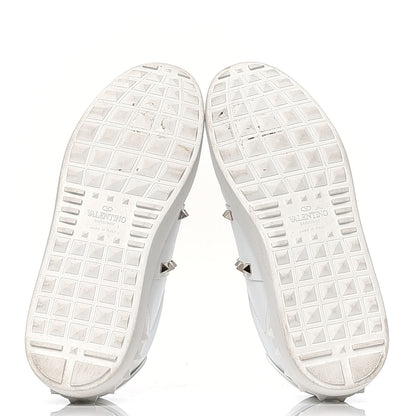 Valentino Garavani Calfskin Rockstud Untitled Open Sneakers 38 White 4 of 8