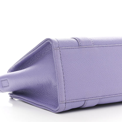 Marc Jacobs Grained Calfskin Mini The Tote Bag Purple 10 of 11