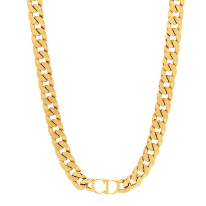 Christian Dior Metal Danseuse Etoile Chain Choker Necklace Gold 1 of 4