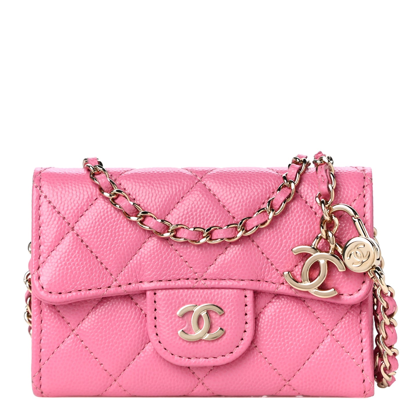 Caviar Quilted Belt Bag Pink