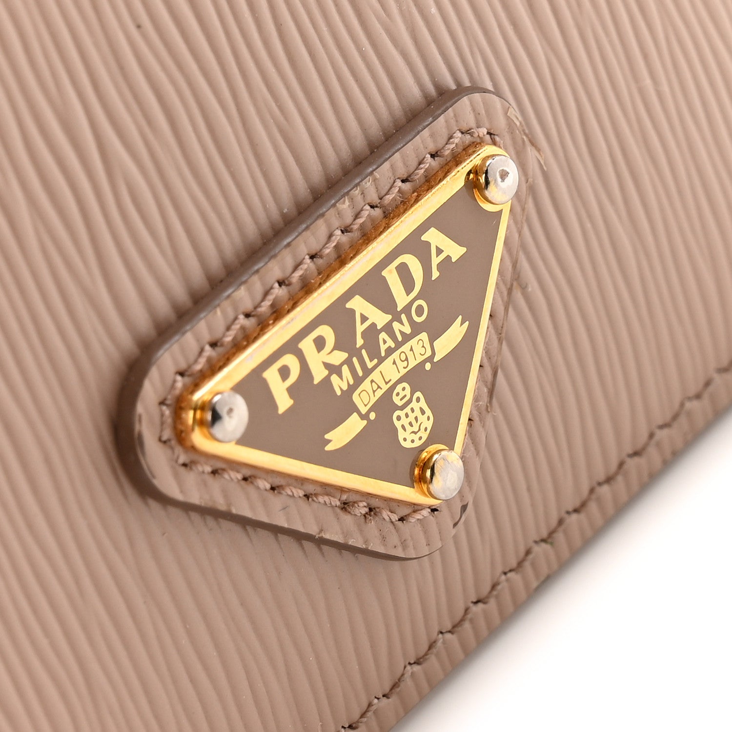 Prada Vitello Move Triangle Card Case Cipria 8 of 10