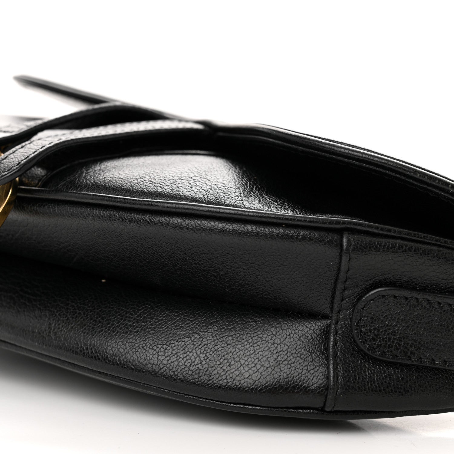Christian Dior Calfskin Saddle Bag Black 10 of 12