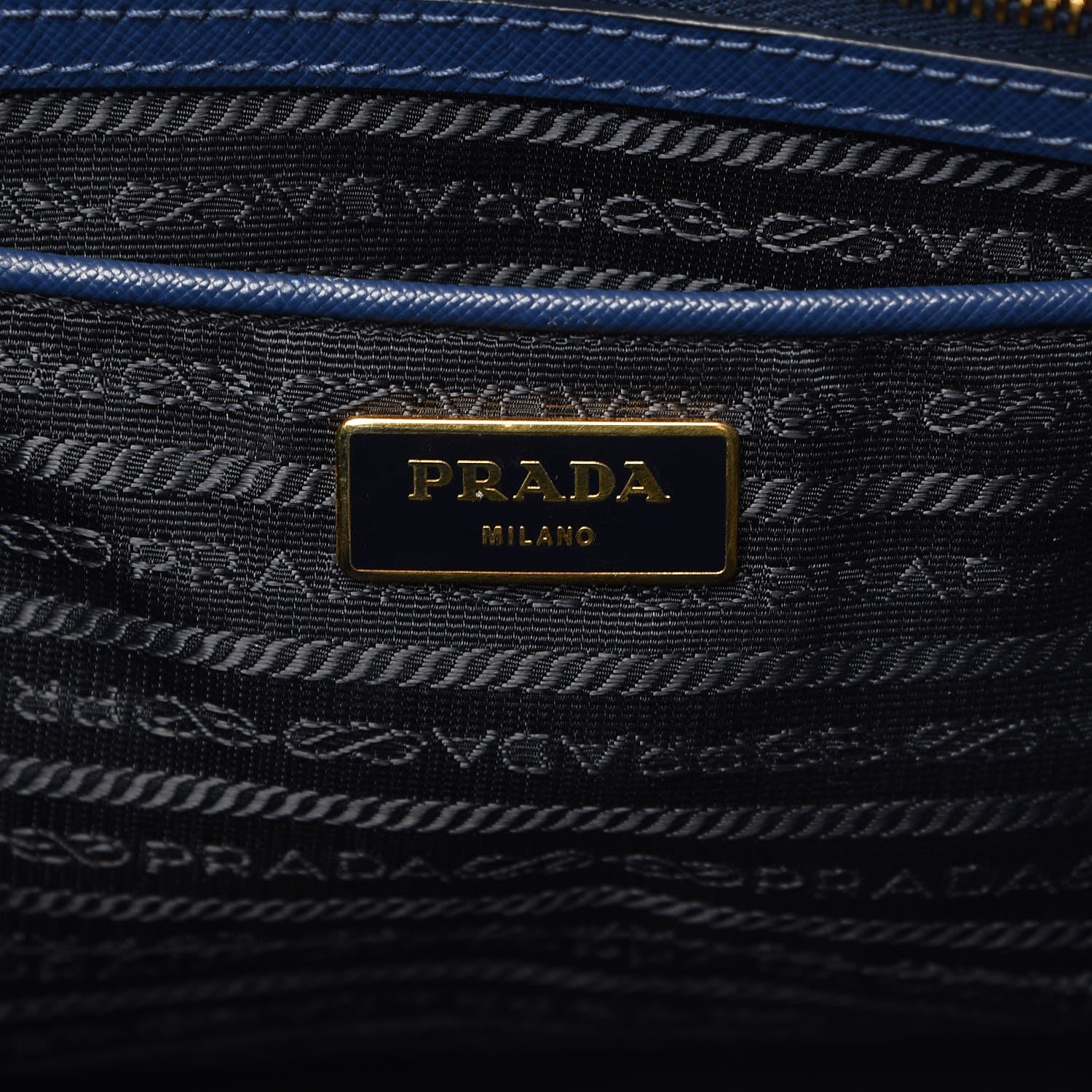 Prada Saffiano Lux Large Tote Bluette 7 of 13