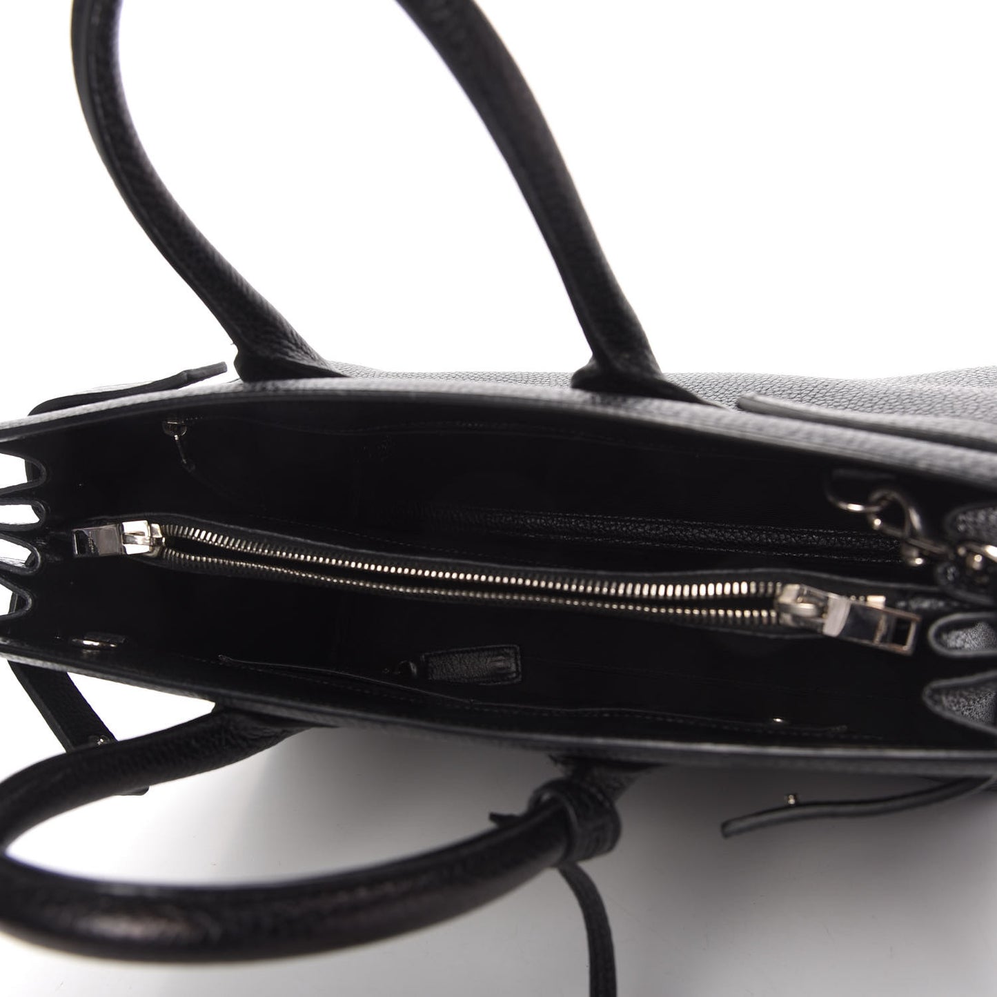 Grained Calfskin Small Sac De Jour Black