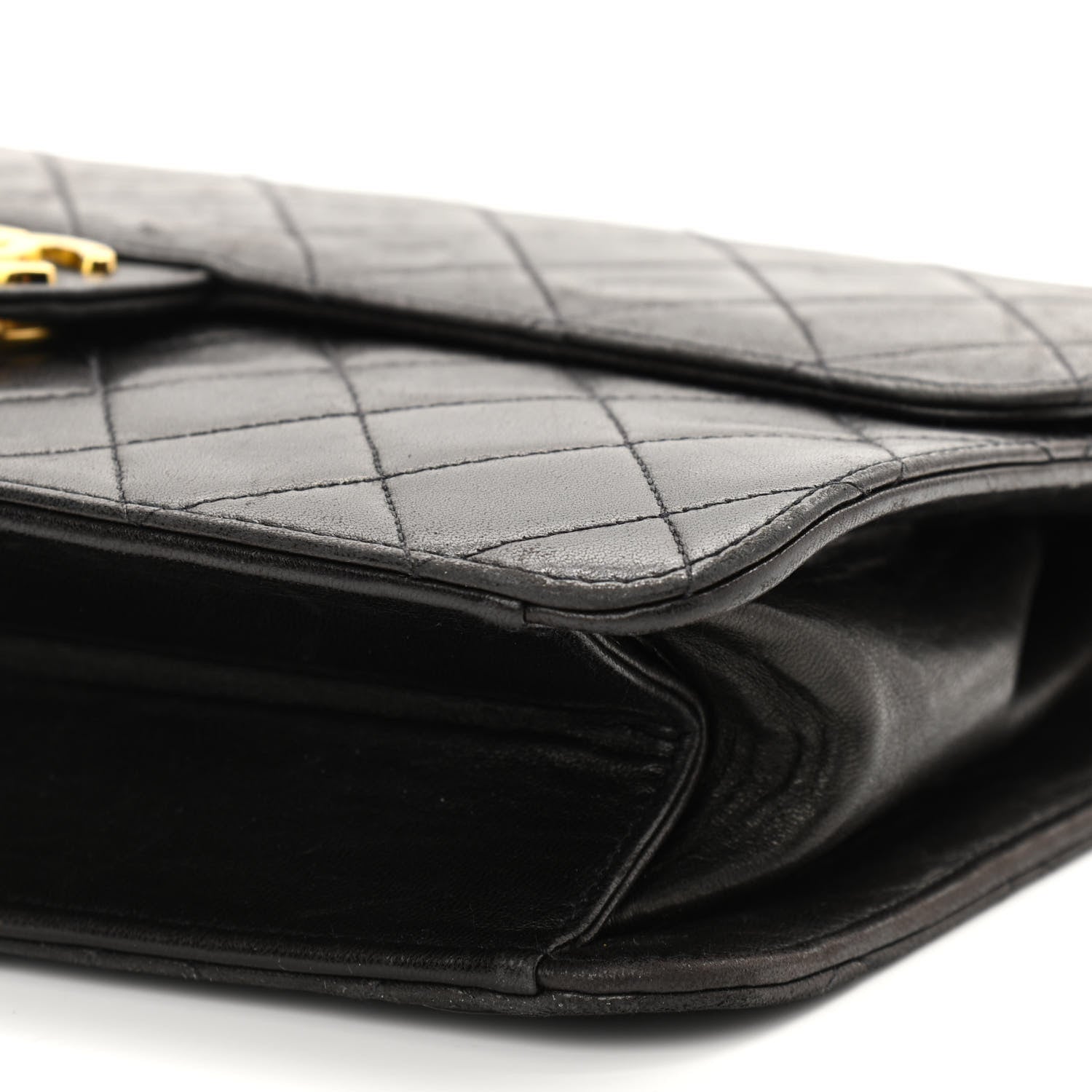Chanel Lambskin Quilted Clutch With Chain Flap Black 9 of 10