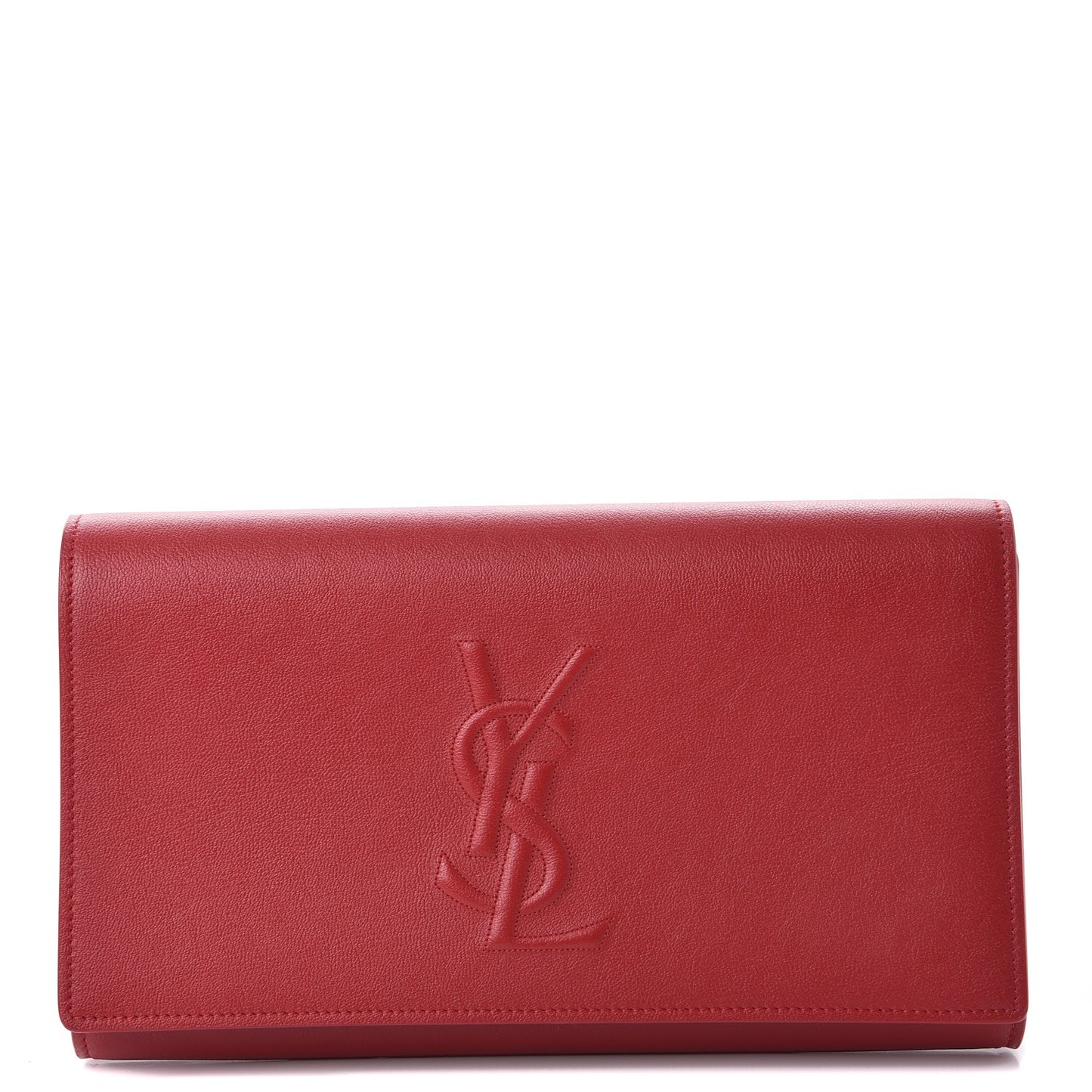 Calfskin Monogram Large Belle De Jour Clutch Red