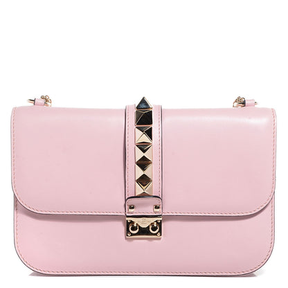 Valentino Garavani Vitello Medium Glam Lock Rockstud Flap Water Rose 8 of 8