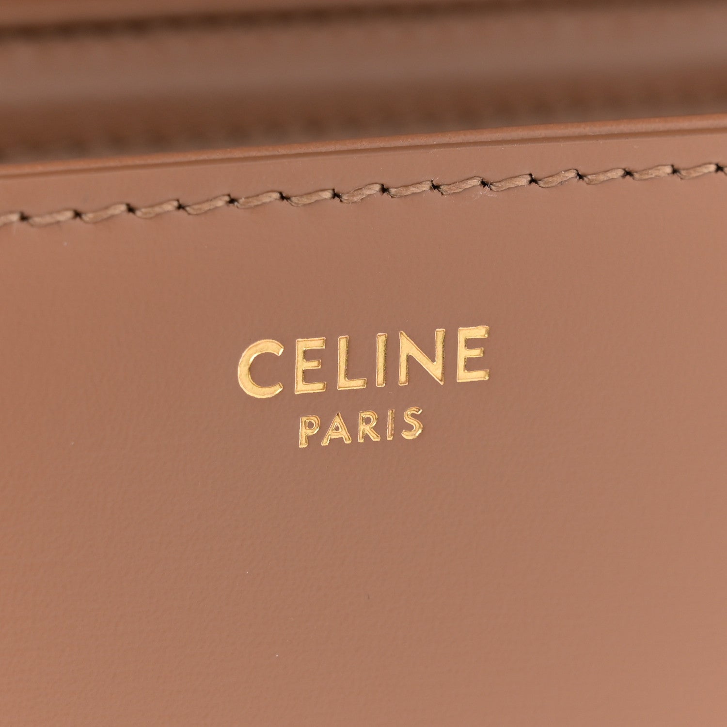Celine Shiny Calfskin Teen Triomphe Bronze 6 of 12