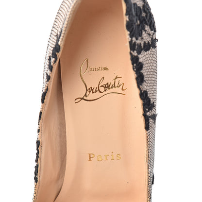 Christian Louboutin Satin Lace Hyper Prive 120 Pumps 38 Black 7 of 7