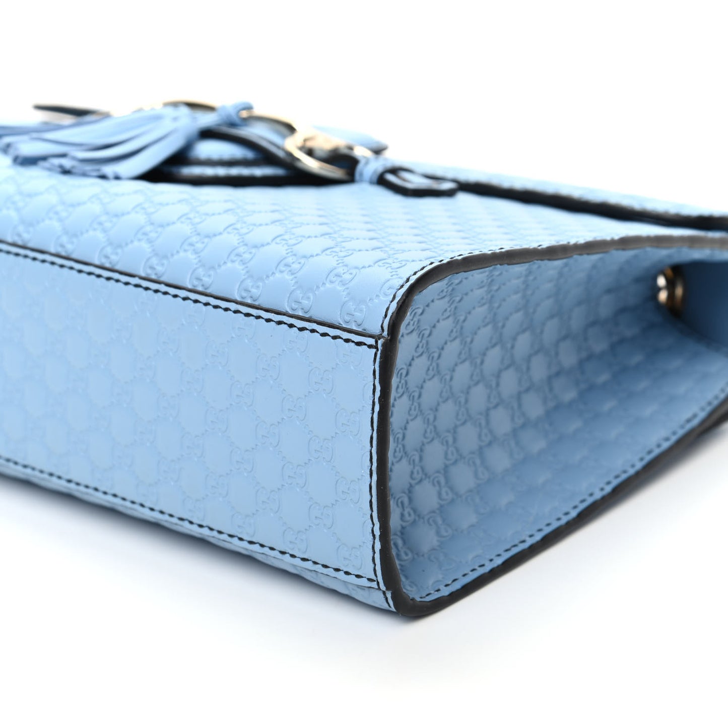 Microguccissima Medium Emily Chain Shoulder Bag Mineral Blue