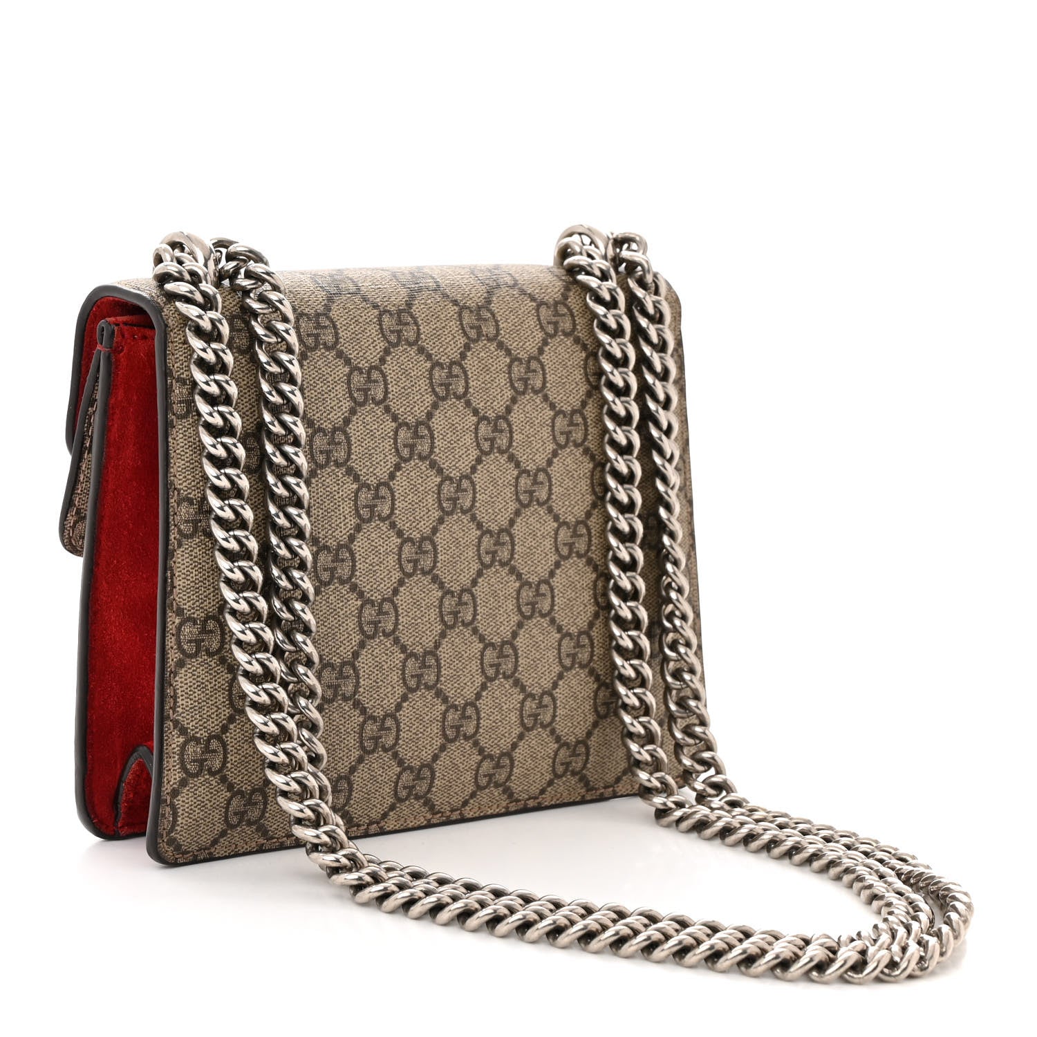 Gucci GG Supreme Monogram Mini Dionysus Shoulder Bag Hibiscus Red 3 of 12